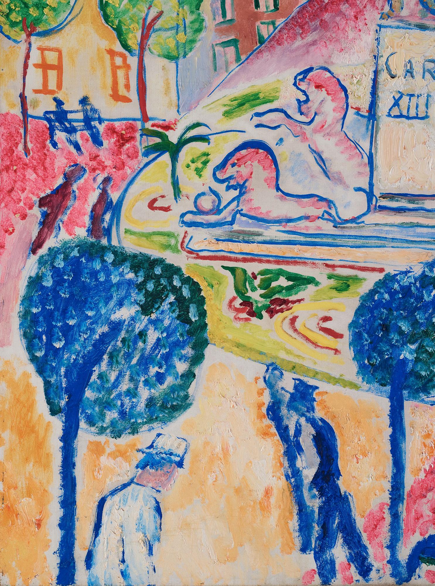Isaac Grünewald, "Kungsträdgården, i solgasset".