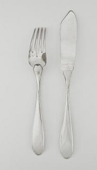 FISKBESTICK, "Vasa", 16 st, nysilver.