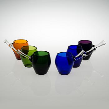 SIRKKU KUMELA-LEHTONEN, STOP, 6 st, glas, Kumela 1960/70-tal.