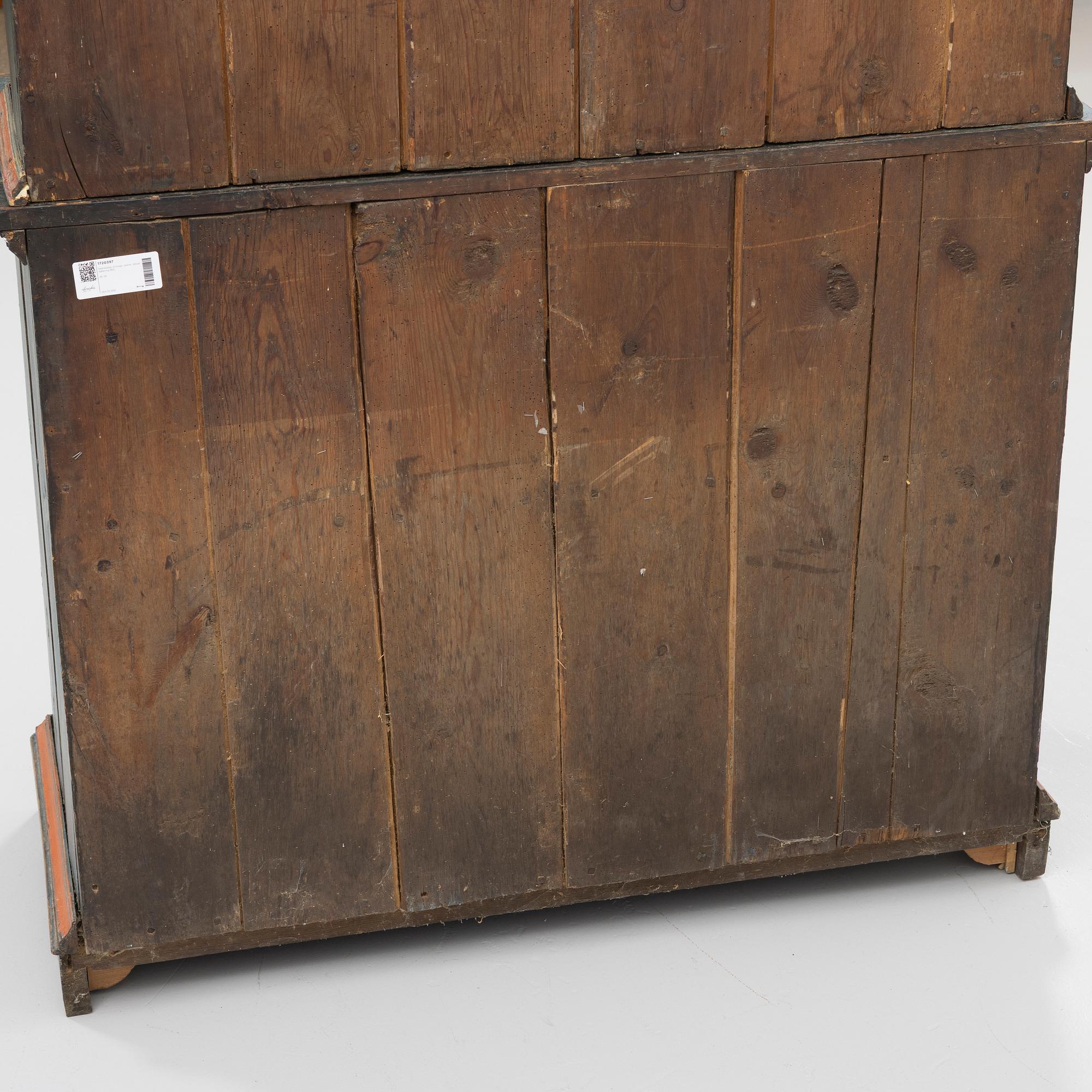 Gift cabinet, folk art, Skåne, painted date 1851.