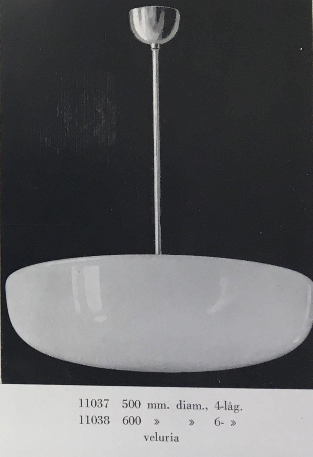 Harald Notini, ceiling lamp, variant of model "11038", Arvid Böhlmarks Lampfabrik, 1930s.