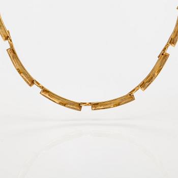 Björn Weckström, "Tundra", an 18K gold necklace. Lapponia 1990.