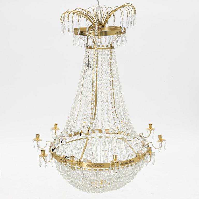 A contemporary Empire style chandelier for 10 candles.