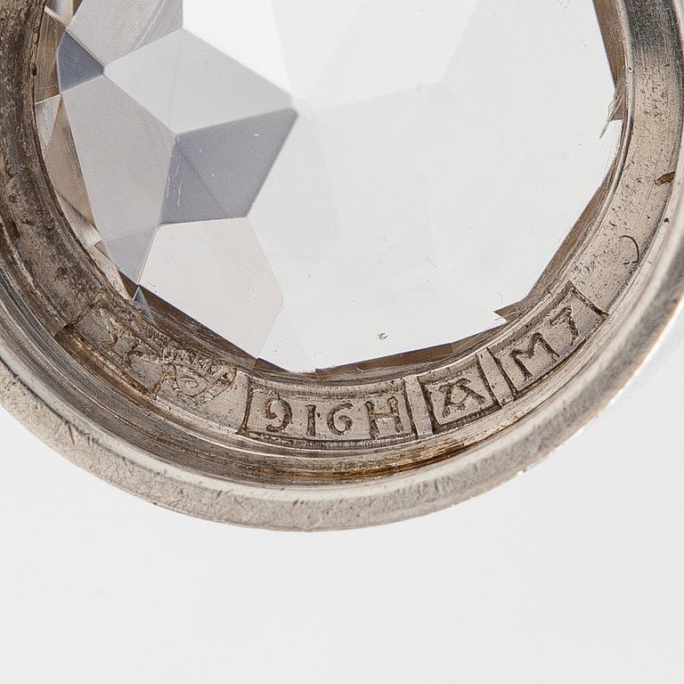 Elis Kauppi, halsband, silver och bergskristall. Kupittaan Kulta , Åbo 1965.