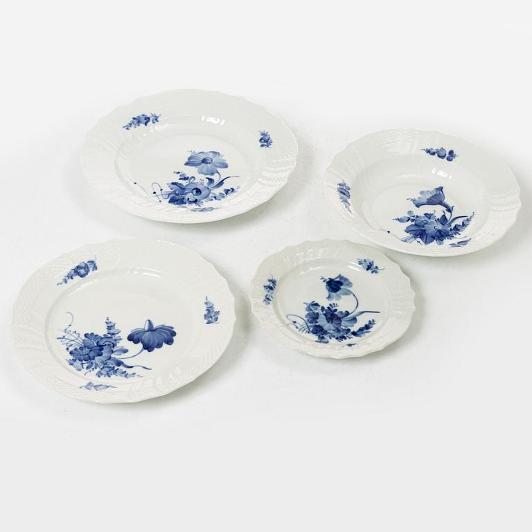 Royal Copenhagen, A "Blue Flower" dinner and coffee service, Denmark (95 pieces).