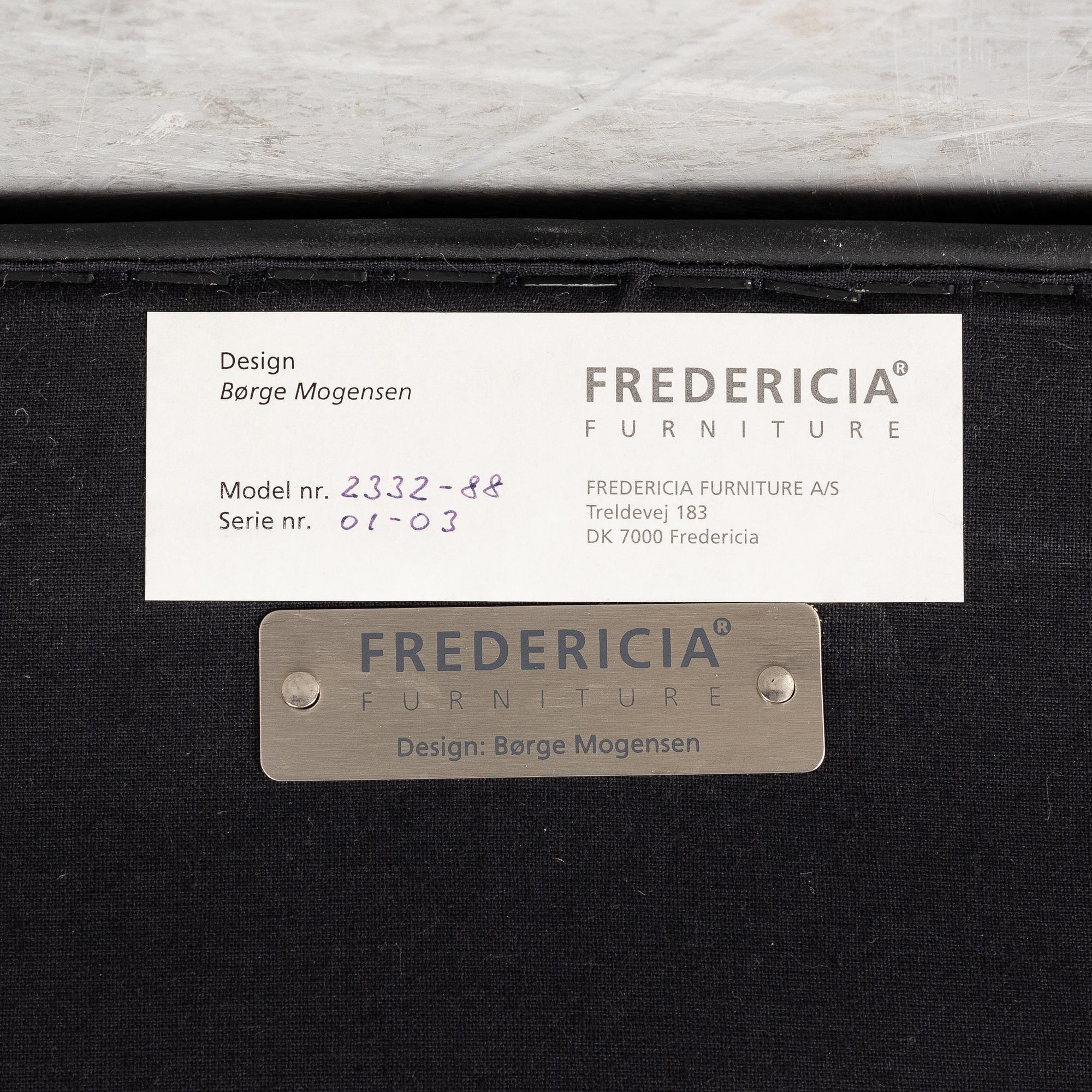 Børge Mogensen, sofa, model 2332-88, Fredericia Furniture, Denmark.