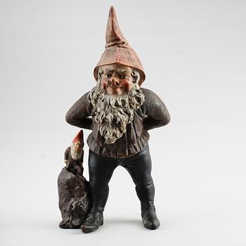 FIGUR, terracotta, sent 1800-tal.