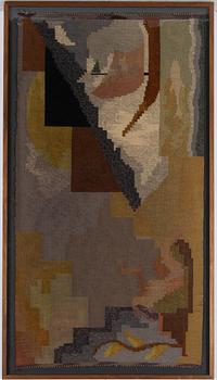 Carl Edvin Svensson, vävnad, gobelängteknik, signerad CES.