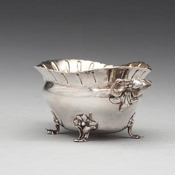 A Swedish 18th century parcel-gilt silver bowl, marked Johan Fagerberg, Karlskrona 1781.