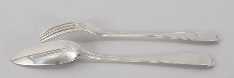 SKED SAMT GAFFEL, silver, Arvid Floberg 1784 och 1795.