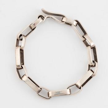 Sven-Erik Högberg, armband samt collier, silver.