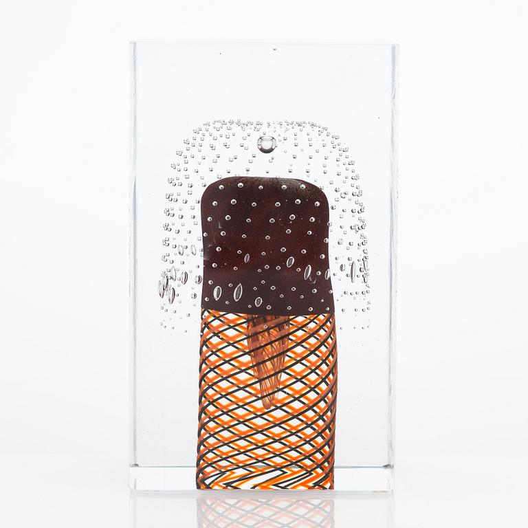 Oiva Toikka, juhlakuutio, signeerattu Tuonelan Joki, Kalevala 150 Oiva Toikka Nuutajärvi 24/50.