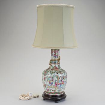 BORDSLAMPA, porslin, Kanton, 1800-tal.