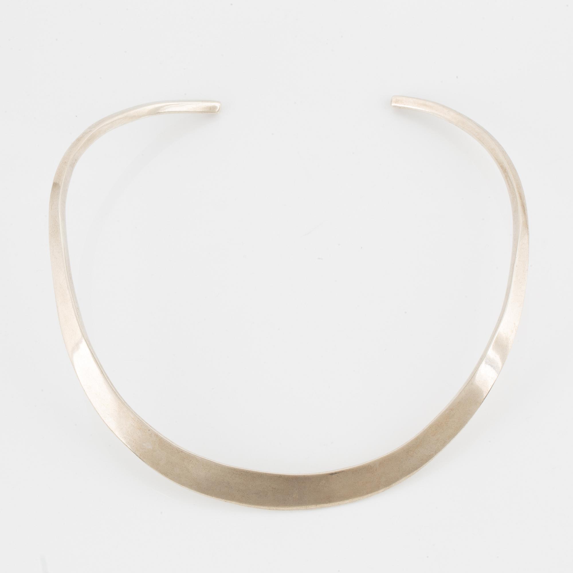 A BORGILA silver necklace.