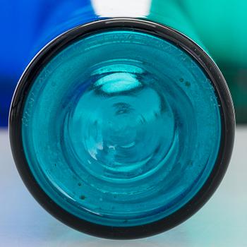 Nanny Still, a set of ten bottles signed Riihimäen Lasi O.Y Nanny Still.