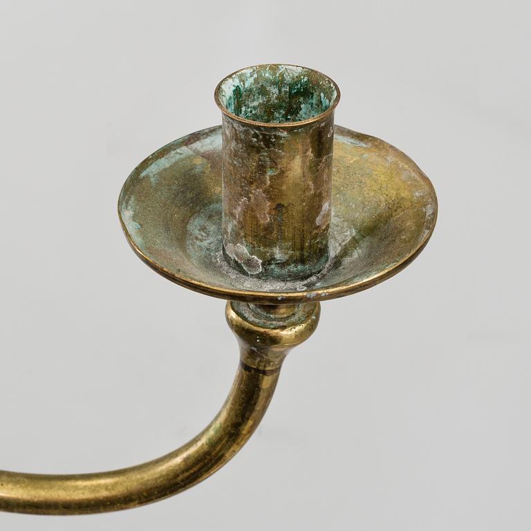 a brass chandelier, 20th century.