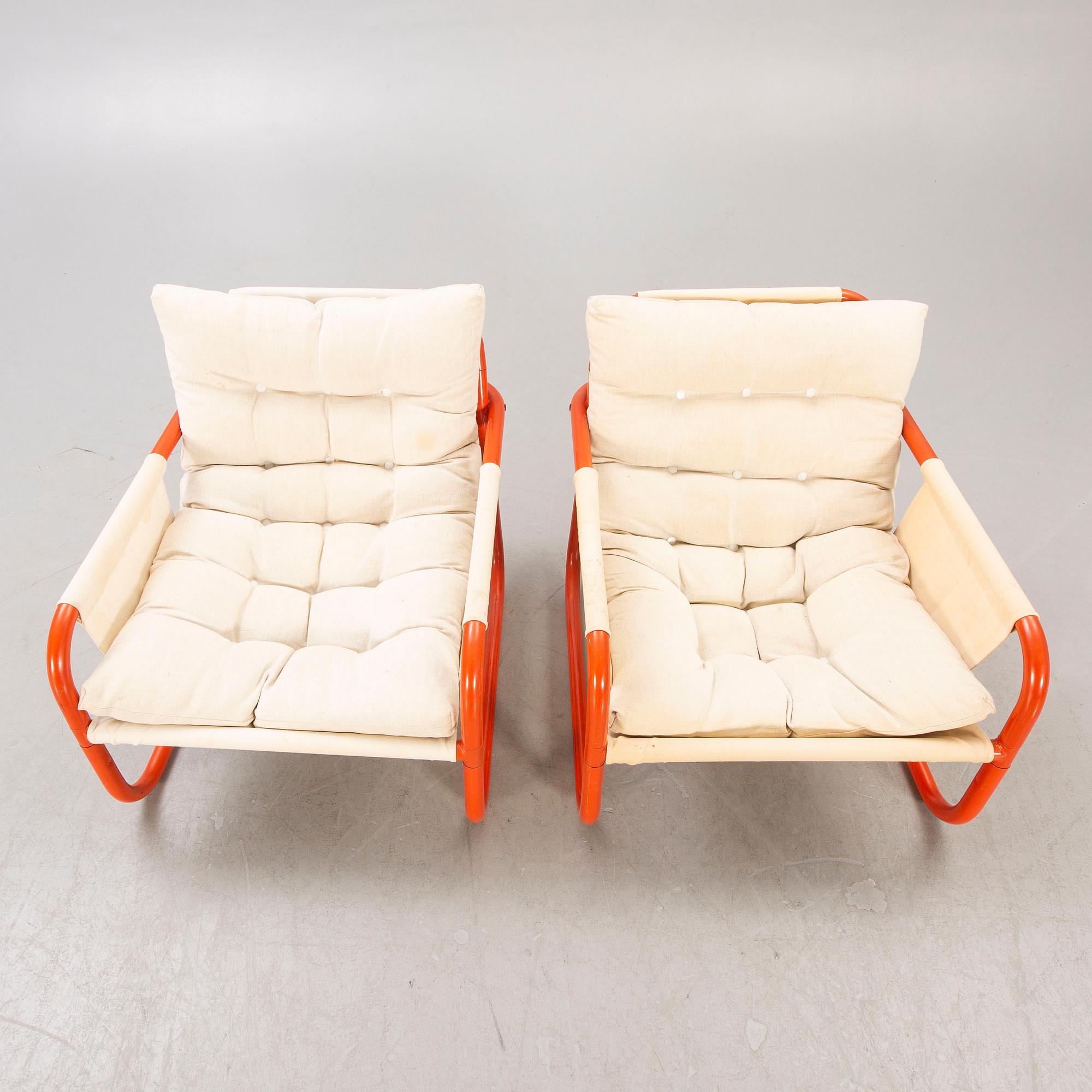 Thomas Jelinek & John Forsén, fåtöljer, 1 par, "Kuling", IKEA, 1971.