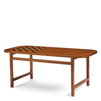 246. Josef Frank, a mahogany table with inlaid chessboard model "B 552", Firma Svenskt Tenn, 1940s-50s.