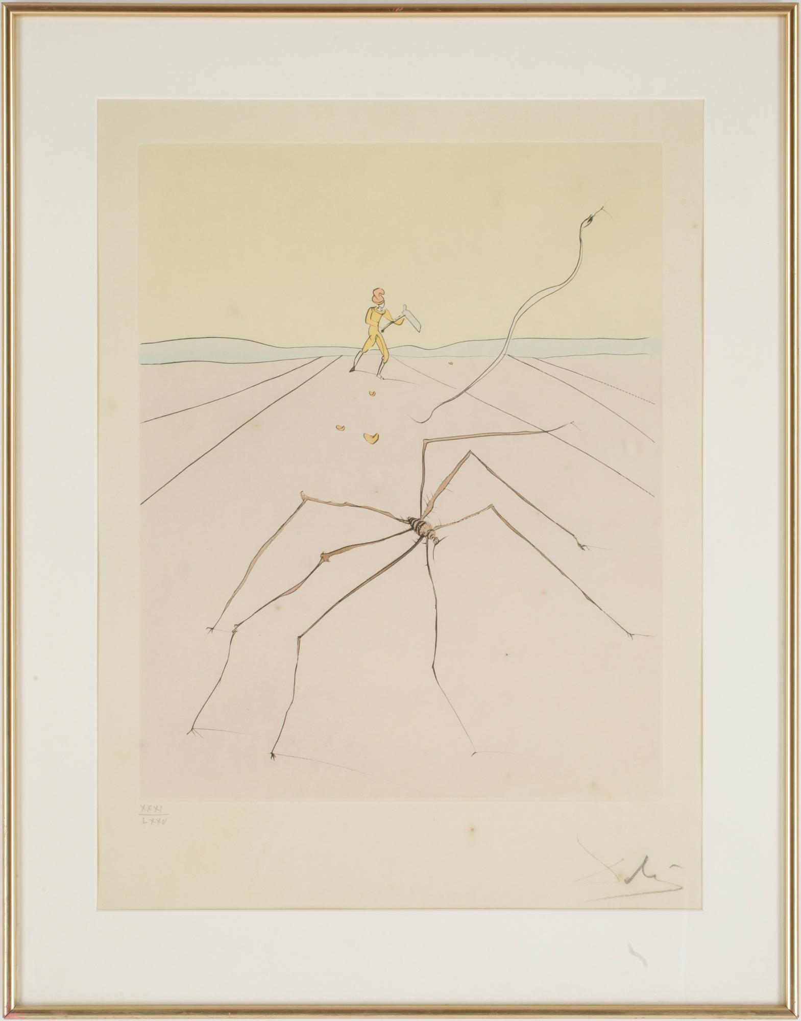 SALVADOR DALÍ, torrnålsgravyr, sign o numr XXXI / LXXV.