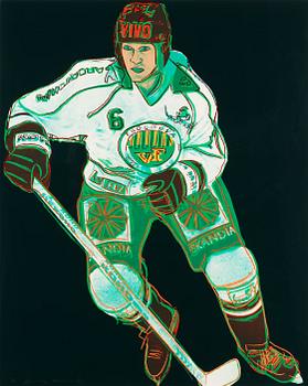 Andy Warhol, "Frölunda Hockey Player".