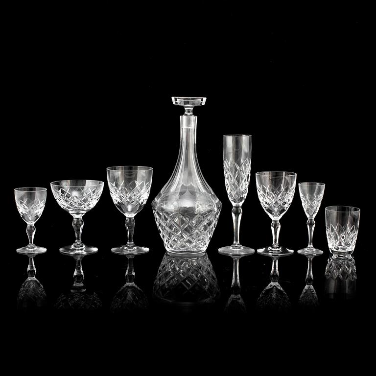 A Gunnar Cyrén glass service, 108 psc, "Karolina", Orrefors.