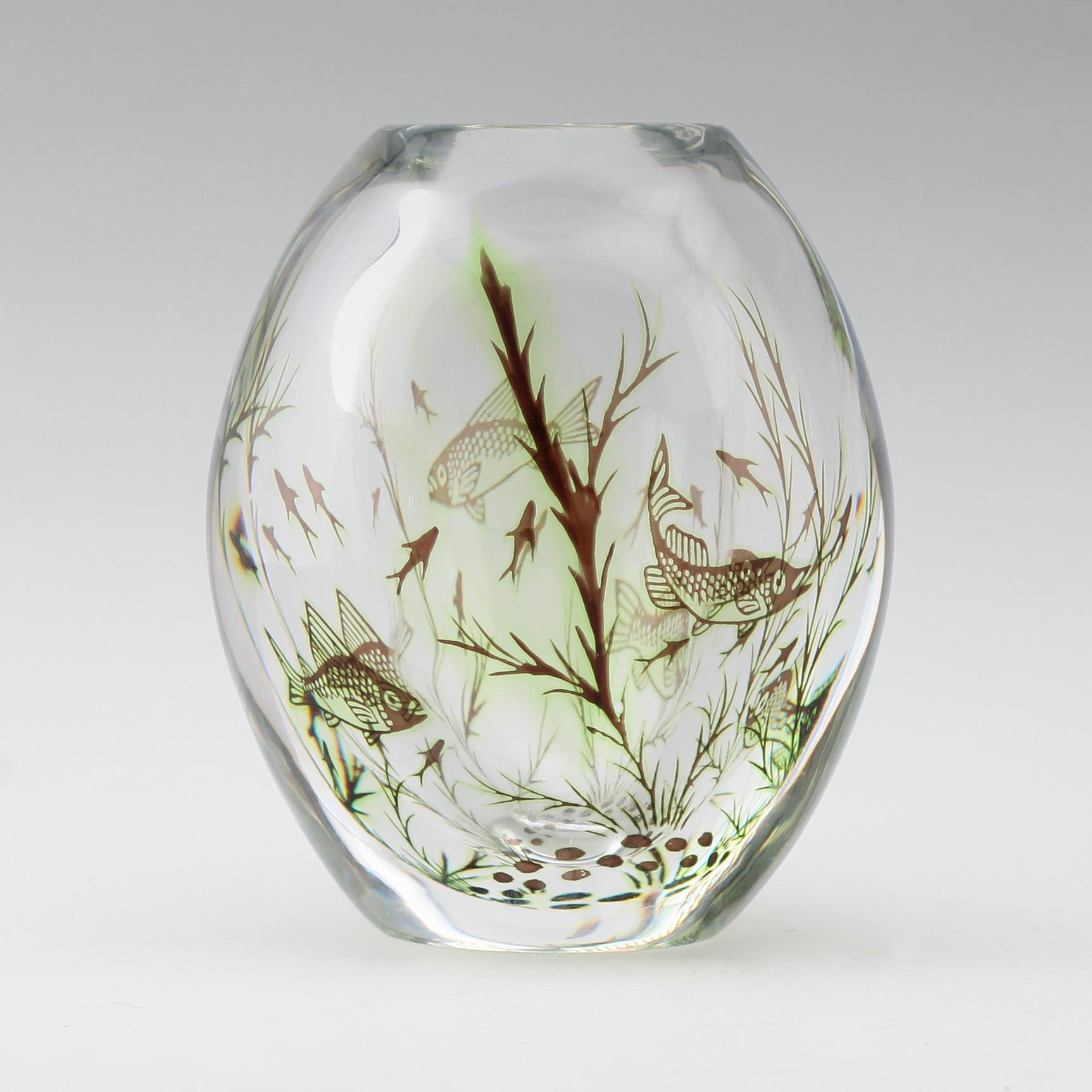 VAS, glas, Fiskgraal, Edward Hald, Orrefors.