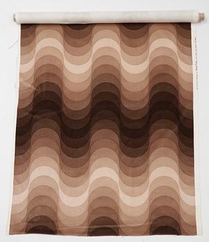 Verner Panton, GARDINLÄNGD OCH TYGER, 3 ST. Bomullsvelour. Olika nyanser och mönster. Verner Panton.