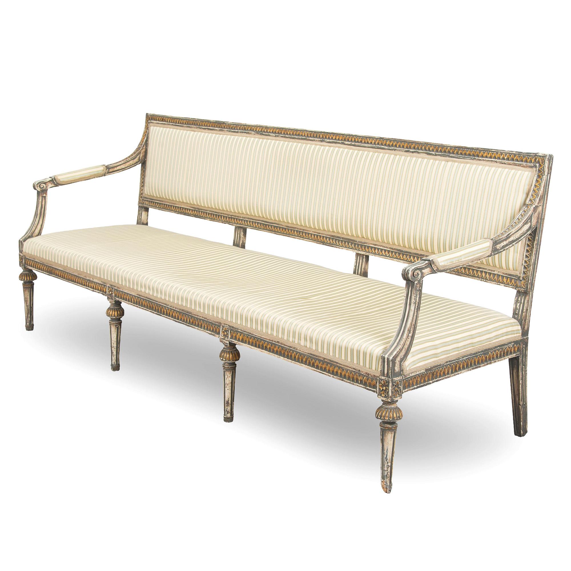 Soffa, gustaviansk, sent 1700-tal.