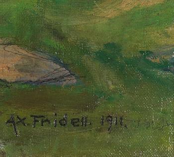 AXEL FRIDELL, olja på duk, sign och dat 1911.