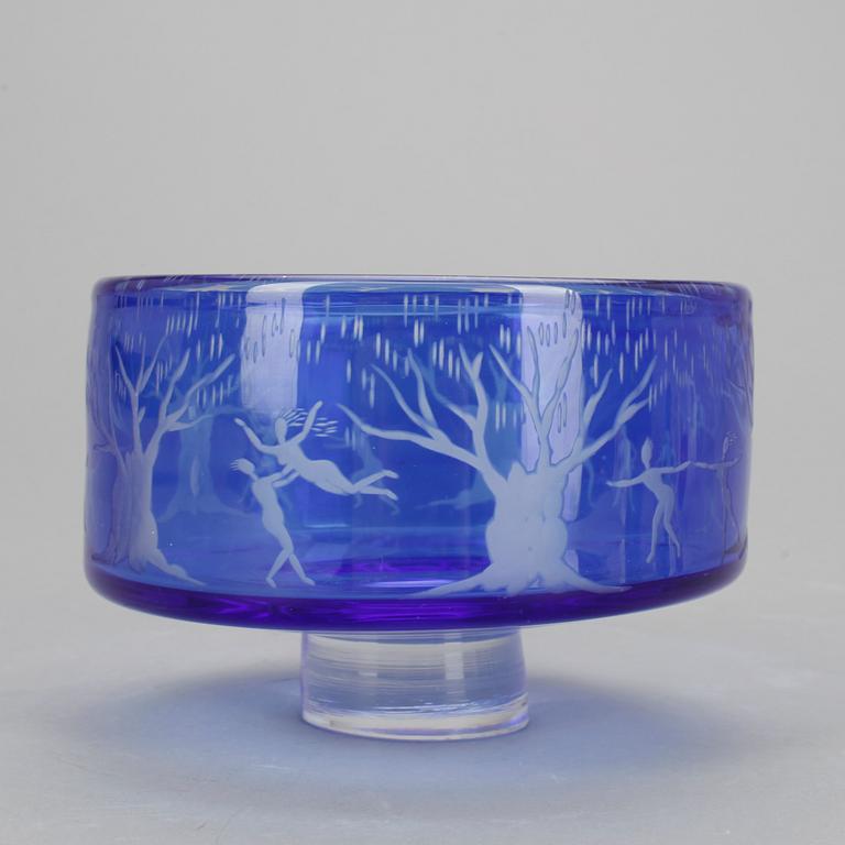 SKÅL, glas, Gunnar Cyrén, Orrefors. 1966.