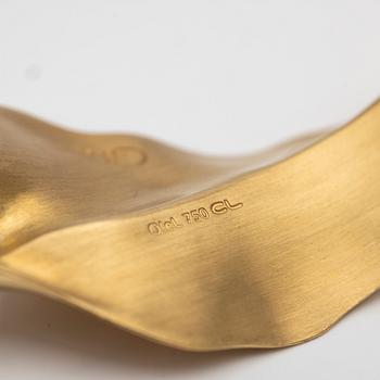 Ole Lynggaard, Pendant, “Blad”, 18k red gold, designed by Charlotte Lynggaard.