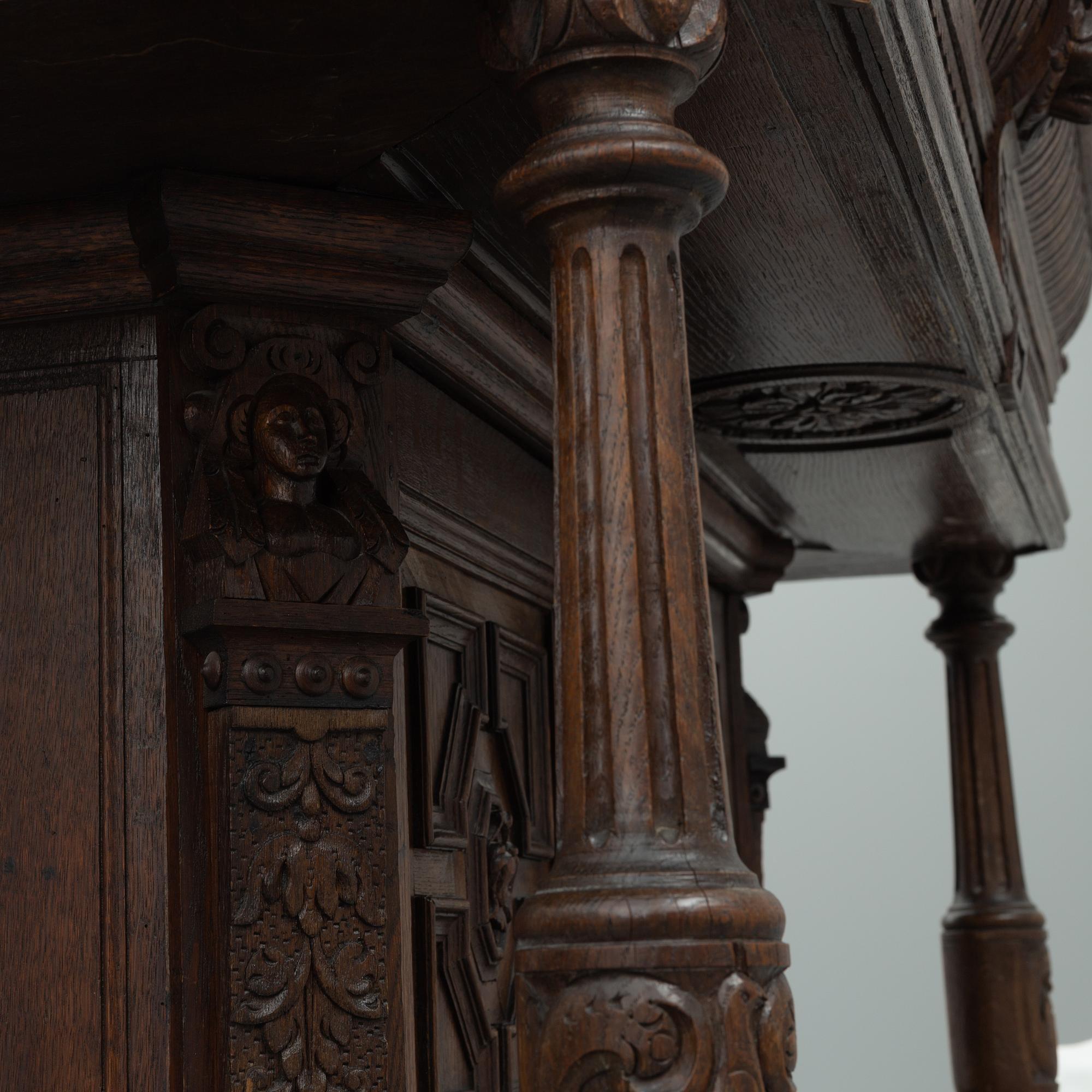 A 19th century oak cabinet.