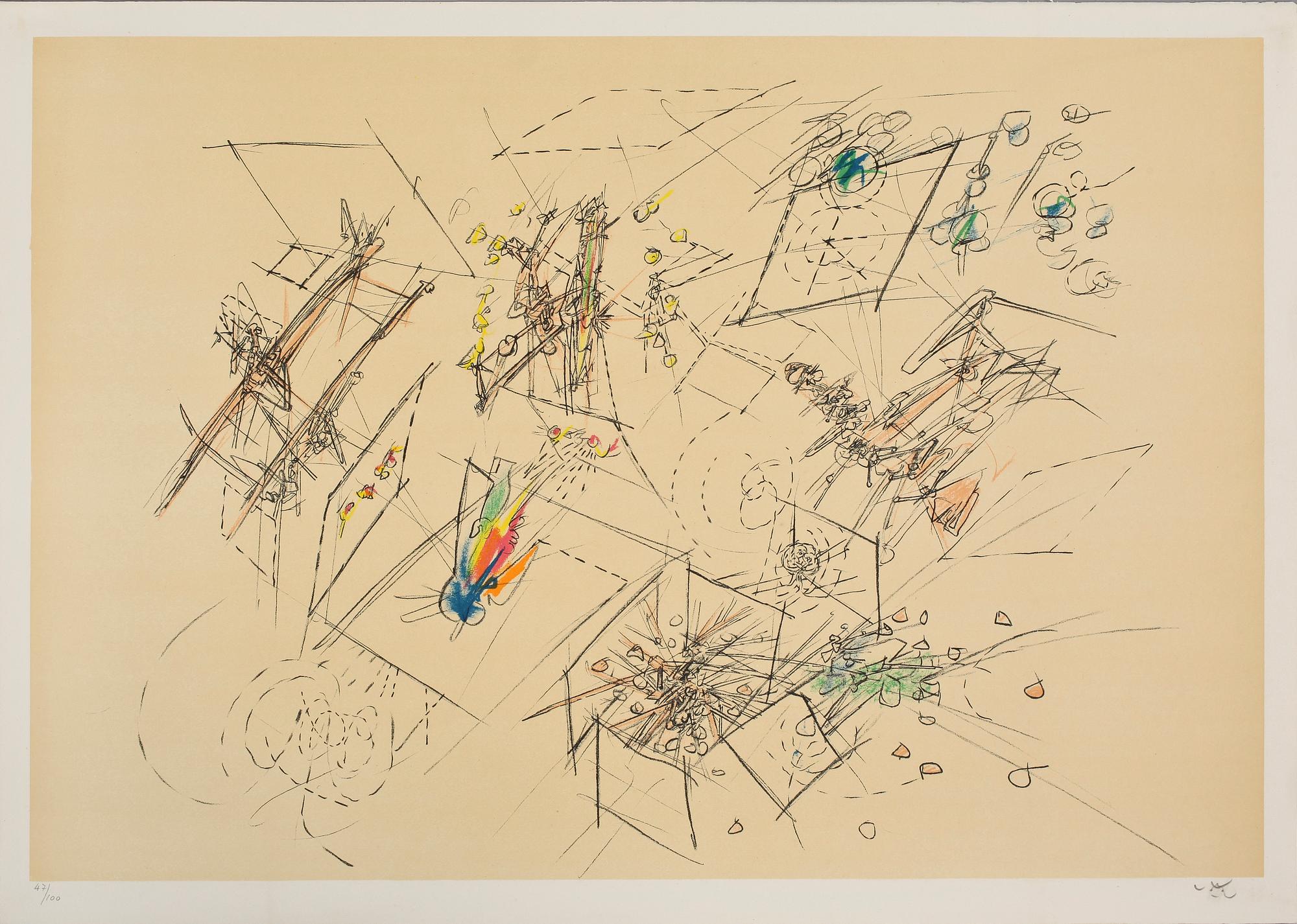 ROBERTO MATTA, mapp, "5 litographies", signerade och numrerade 47/100.