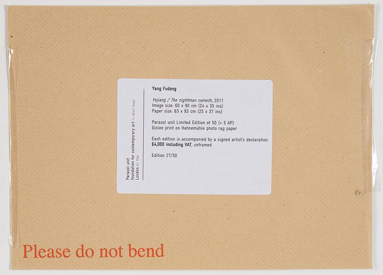 Yang Fudong, giclée, 2011, signed on certificate. Ed 21/50.