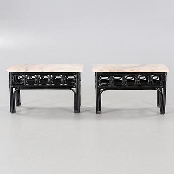 A pair of side tables, second half of the 20th century.