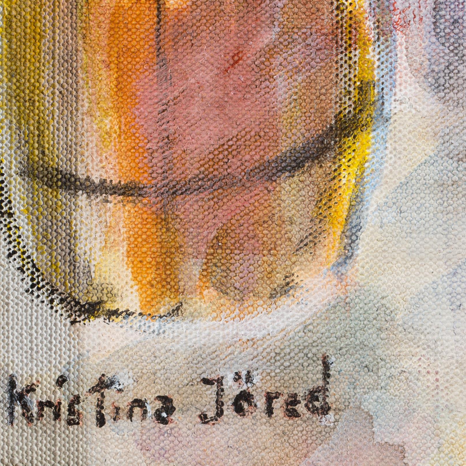 KRISTINA JÖRED, olja på duk, 2 st, signerade.