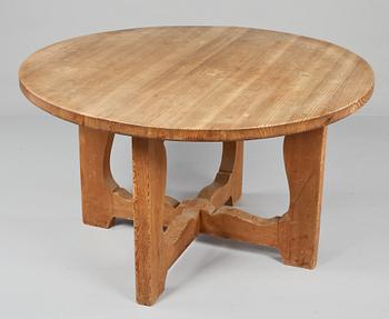 A stained pine dining table, attributed to Axel Einar Hjorth, Nordiska Kompaniet, 1930's.