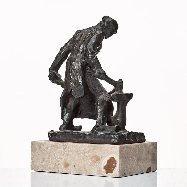 Christian Eriksson, sculpture. Signed. Foundry mark. Bronze, height 21.5 cm.