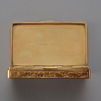 DOSA, guld 18K och emalj, ostämplad 1800-talets senare del.