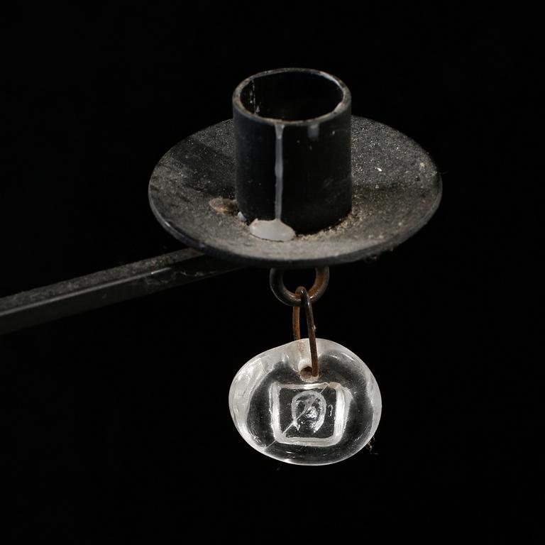 LJUSKRONA, Erik Höglund, Boda glasbruk, 1900-talets andra hälft. Höjd 40 cm.