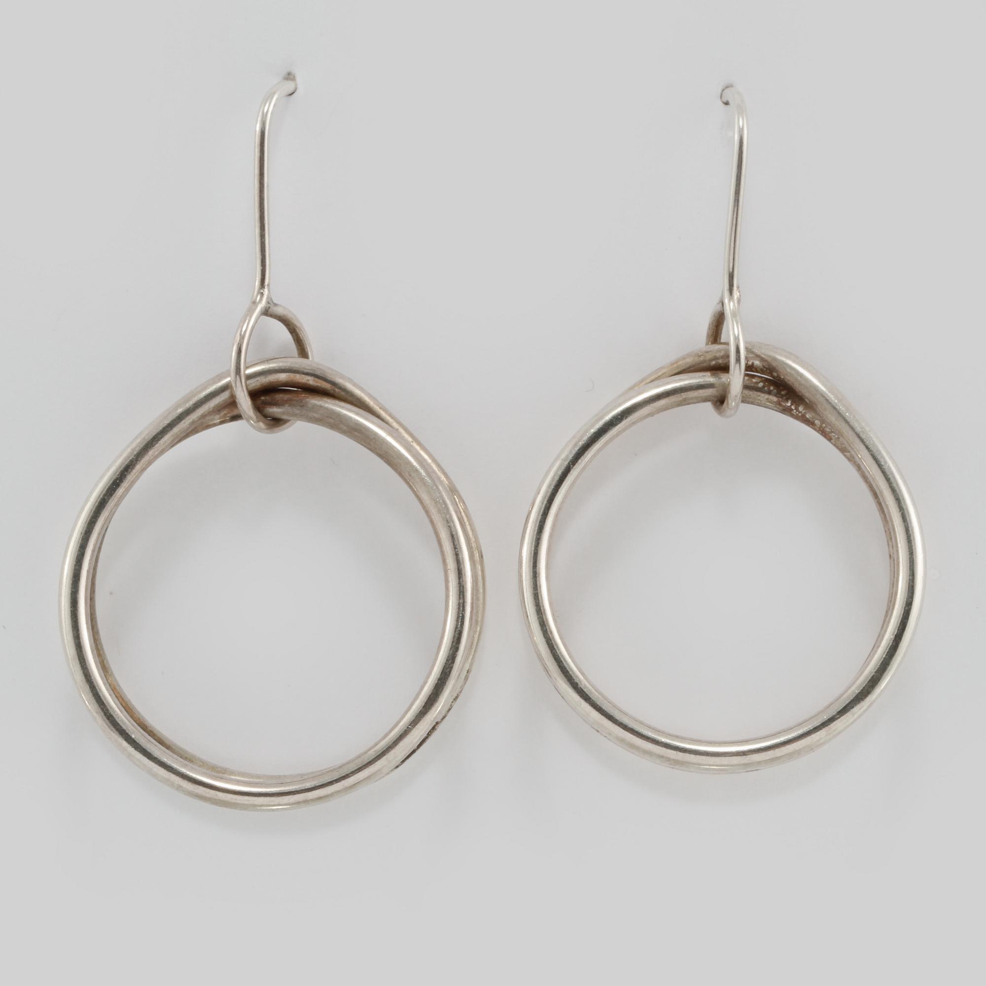 ÖRHÄNGEN, sterlingsilver, Cecilia Johansson, Göteborg, 1995. Vikt 10,9 gram.