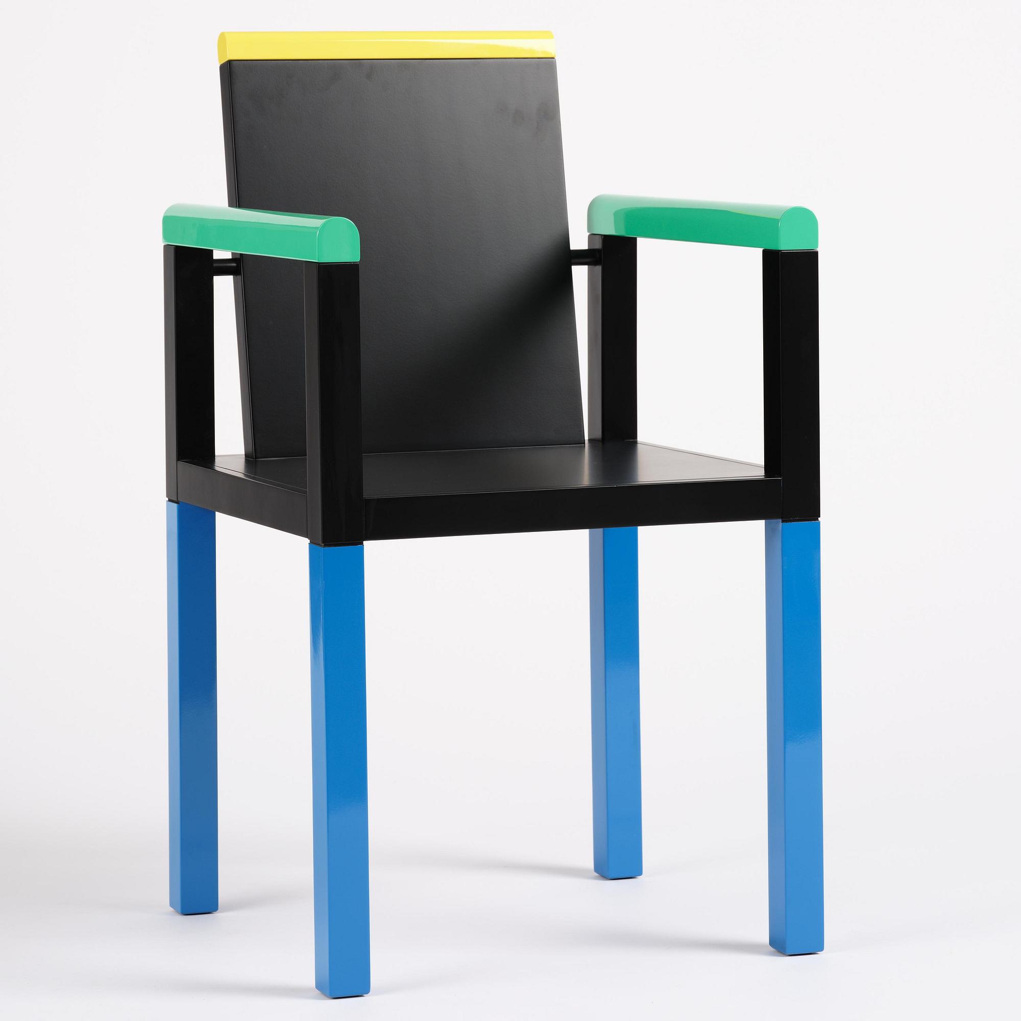 George Sowden, a "Palace Chair", Memphis, Italy, post 1983.