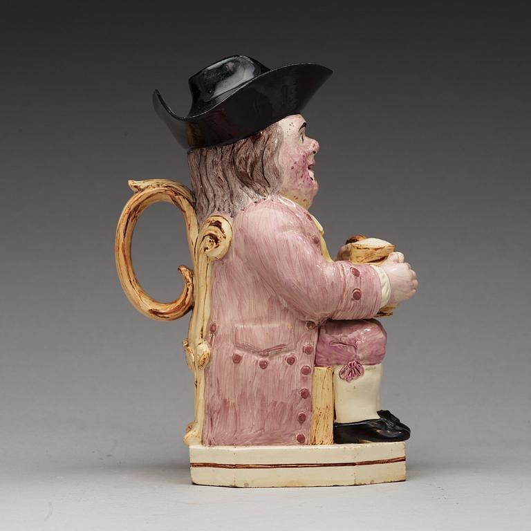 TOBY JUG, flintgods. Rörstrand, omkring 1800.