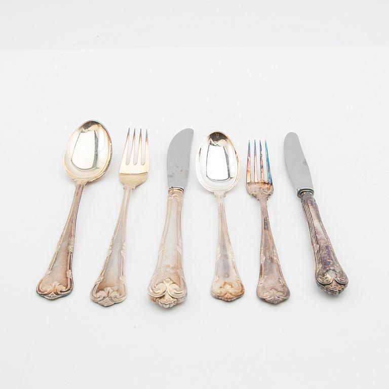 Cutlery set in silver, 89 pieces, Cohr Denmark, mid-20th century.
