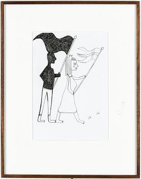 Roger Risberg · ROGER RISBERG, blyerts på papper. Signerad RR.