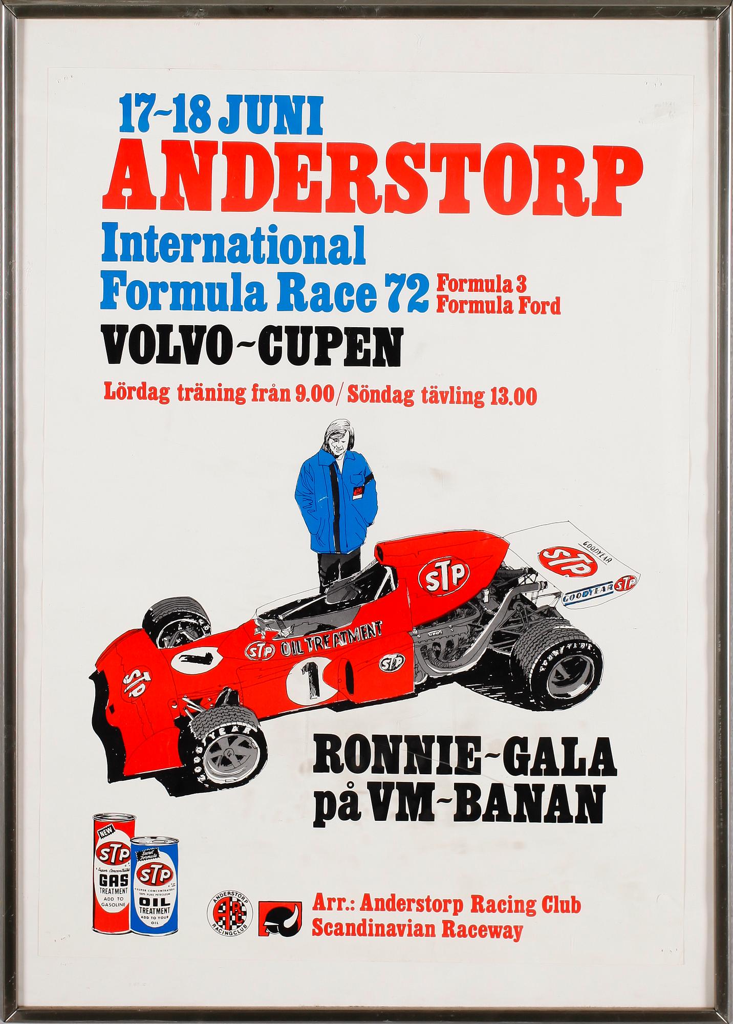 AFFISCHER, 4 st, Grand Prix Anderstorp 72-75.