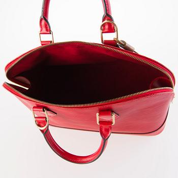 LOUIS VUITTON Red Epi Leather Alma Handbag.