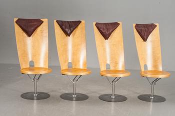 STOLAR, 4 st, "Hövding", Börge Lindau, Oblado, Blå Station, Åhus, stämpelmärkta.