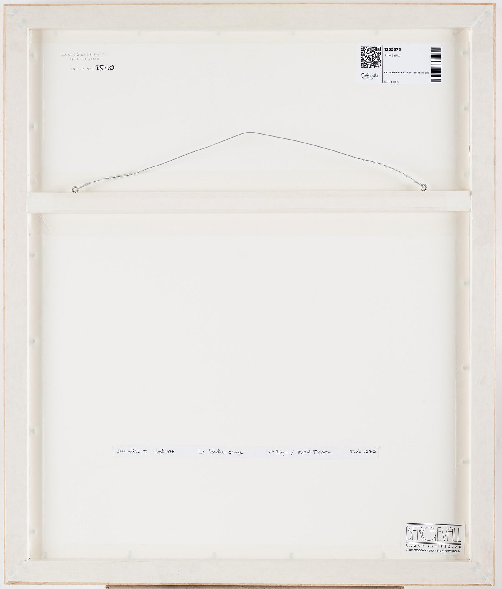 John Batho, photograph signed and dated 1979 a tergo.