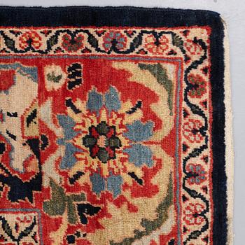 A CARPET, an antique Ziegler Mahal, ca 417,5 x 326 cm (as well as one end with 2 cm flat weave).